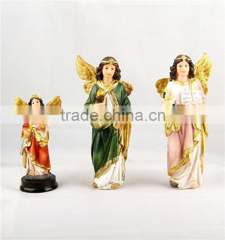 Promotional handmad religious angle figurine statue