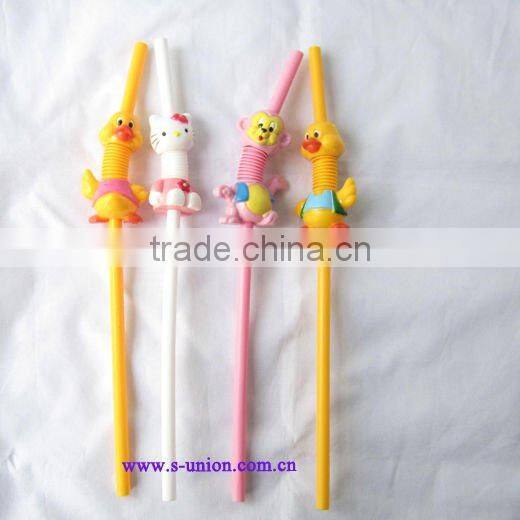 Cute plastic cartoon straw