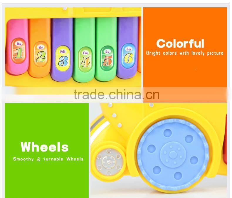 Cartoon train electric piano toys plastic musical instrument toys