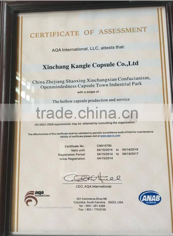 yellow color size 00,0, 1, 2, 3, 4 Empty hpmc Capsules