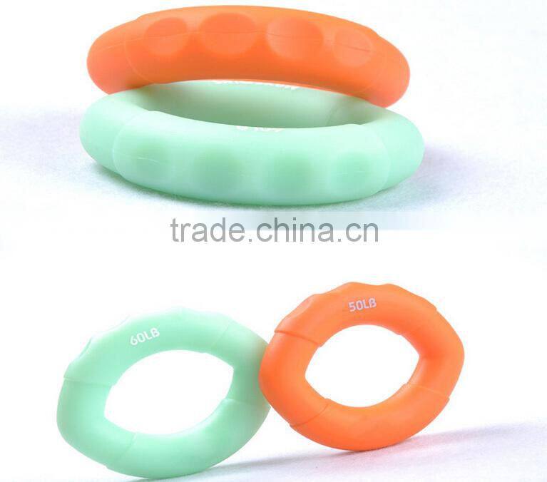 Yiwu Wholesale Professional High Quality Grip Strength Recovery Olive Shape Eco-friendly Silicone Massage Hand Grip Ring