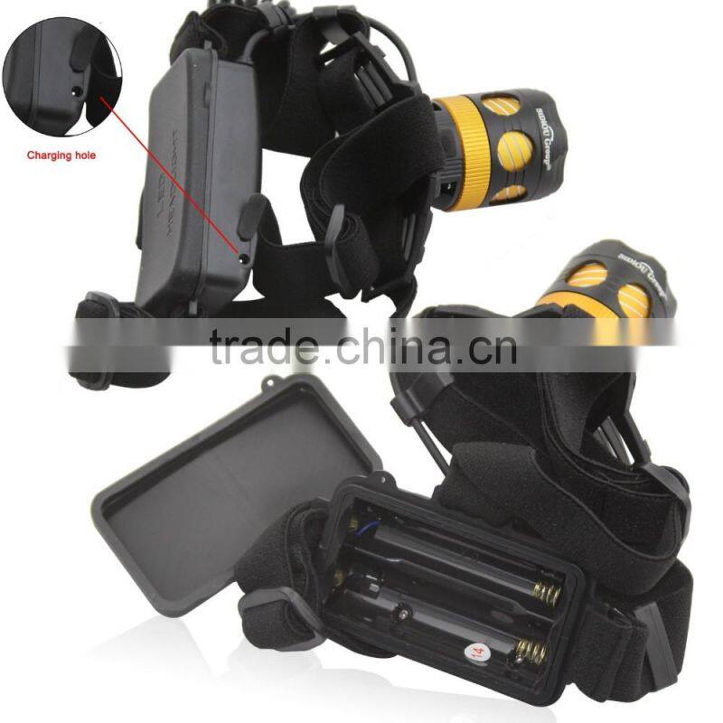 1200 Lumen LED Zoomable Headlamp Head Torch Light Bike Lamp Rechargeable Waterproof 18650 Battery For Camping