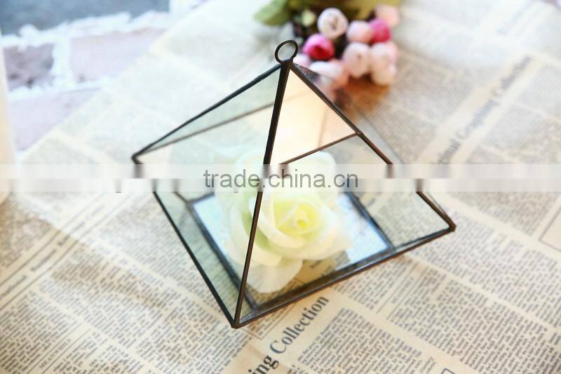 Round terrarium glass. geometric glass terrarium wholesale container