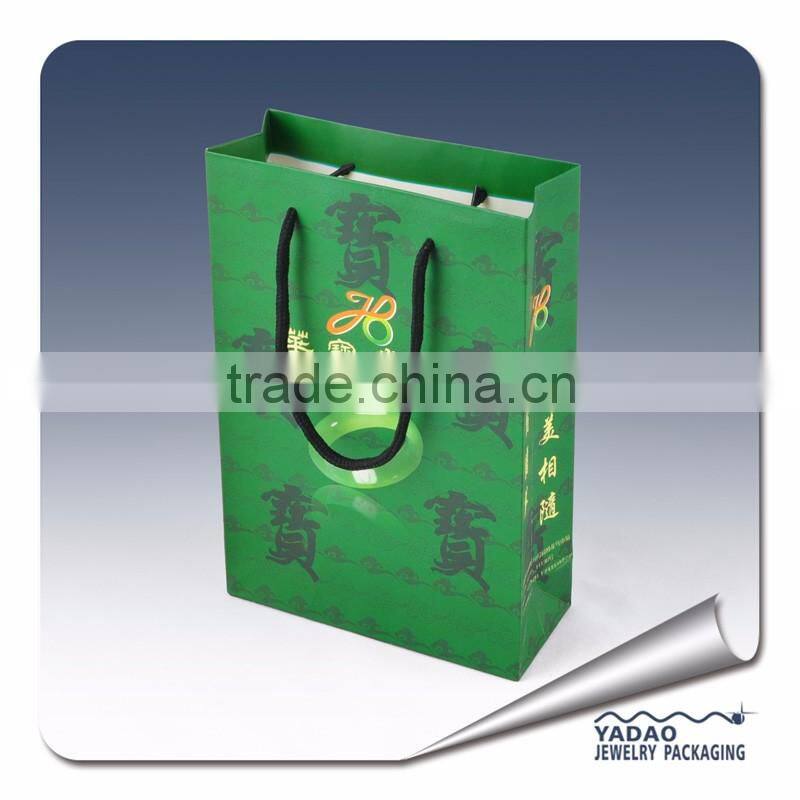 High end free shipping cost paper shopping bags with custom logo design printed