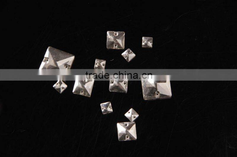 machine cut glass crystal sew on stones for dress making