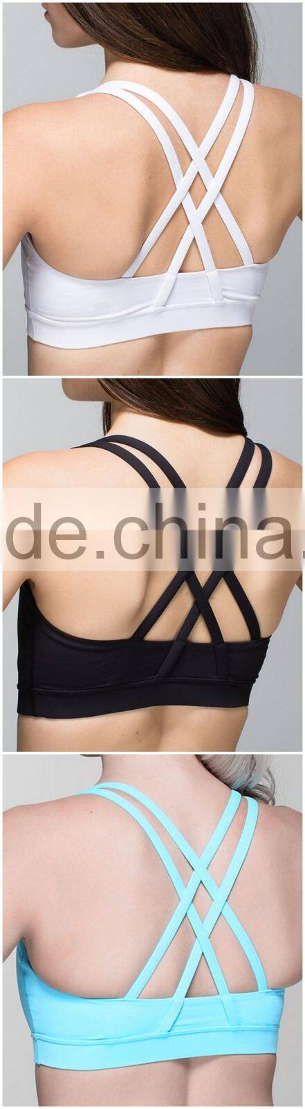 Women Sport Bra Beautiful Back Cross Professional Sport Bra Running Sport Bra Moisture Absorption the bra breathable