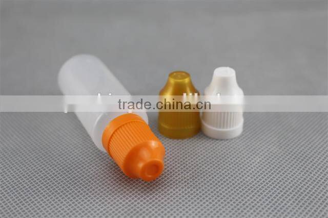 Empty childproof cap 10ml PE dropper bottle for eliquid