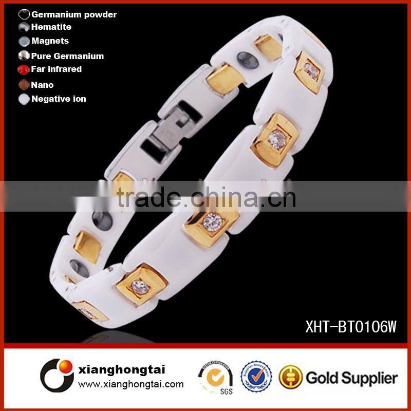 Personalized mens energy bio magnetic ID bracelet