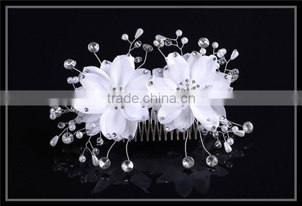 MYLOVE Women Flower Crystal Rhinestone Pearls bridal Hair Comb Clip Wedding Bridal MLF130