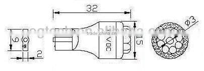 Wedge T15-9LED LED bulb