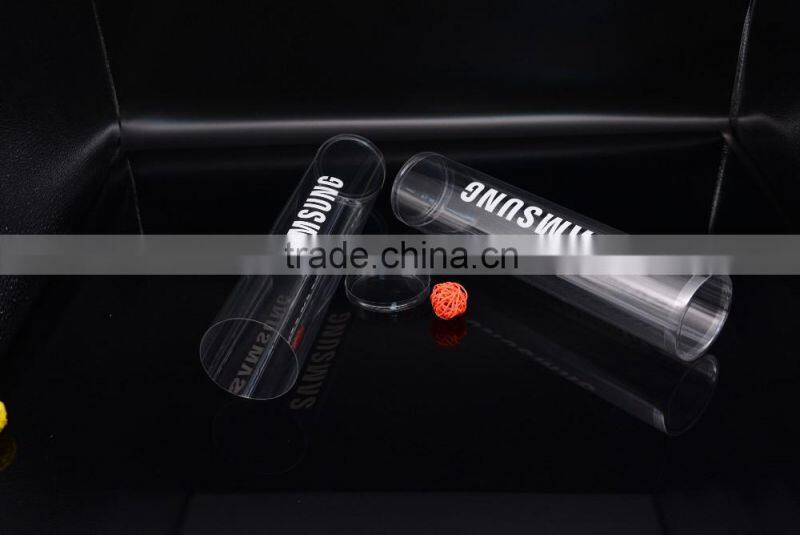 transparent plastic pet cylinder packaging for mouse pad