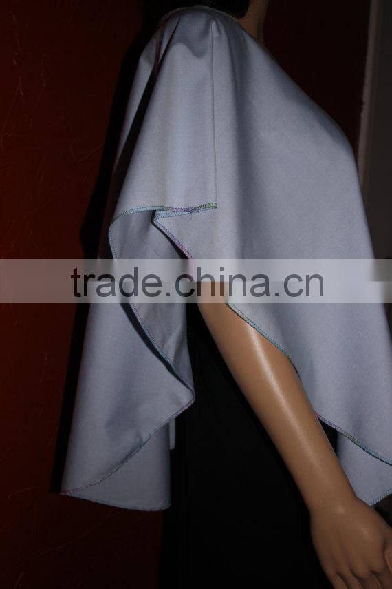 100% polyester sateen quality silk light blue nursing shawl