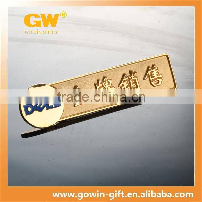Zinc alloy custom engraved metal furniture label with enamel