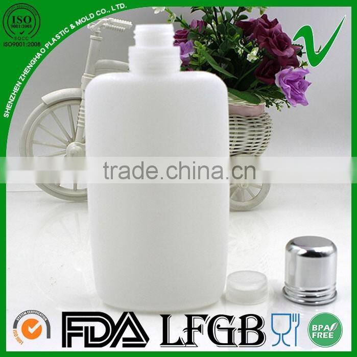 HDPE white empty oval disposable 300ml plastic bottle for wine