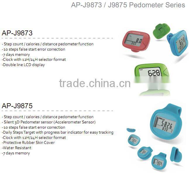 Innovative Cheap 2D Sport Calorie Pedometer Fitness Tracker Step Counter