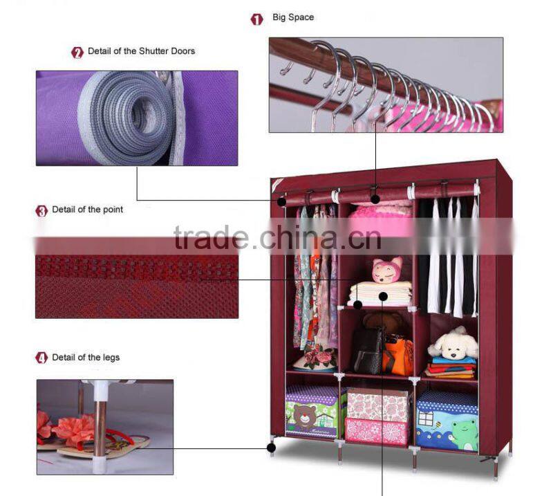Large improvised chest New dust-proof steel composite iron clothes wardrobe