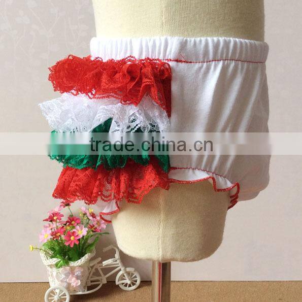 Hot Sale Girls Bloomer Soft Cotton Baby Bloomer Lace Ruffle Diaper Cover For Kids