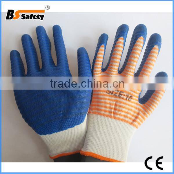 BSSAFETY cheap nitrile gloves red abrasion resistant glove