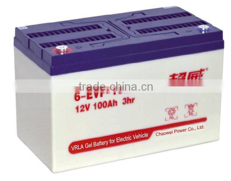 Advanced Direct Casting technical Deep cycle Silicone gel battery 12V110AH/5Hr for golf carts and electric bus