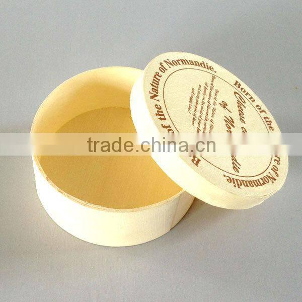 2014 Best-selling cheap round wooden chocolate box with printing (CK-696)