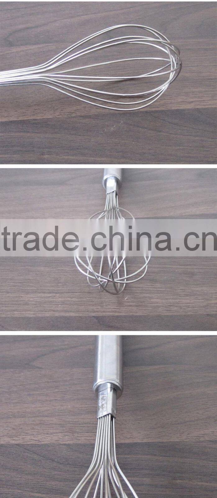 Manual stainless steel mixer beat eggs household blender bold stainless steel round bar handle Small Medium Large Whisk D09
