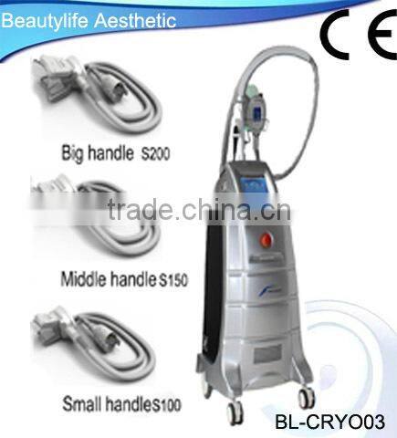 Latest fat freezing 3 cryo handles cryotherapy device/cryotherapy equipment/crylipolysis beauty equipment