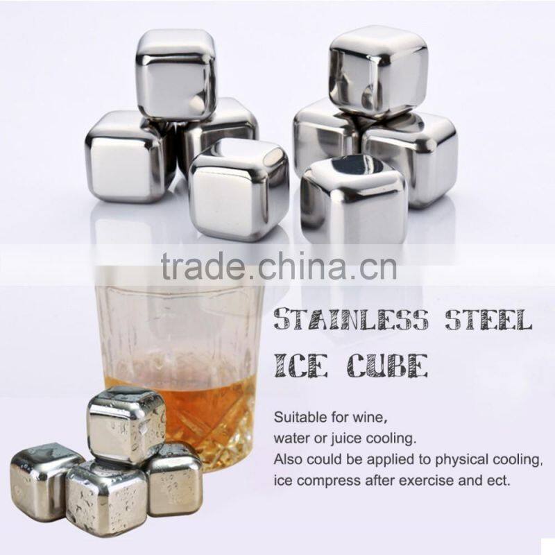 stainless steel whisky cooler rocks/whisky stones/wine ice cubes