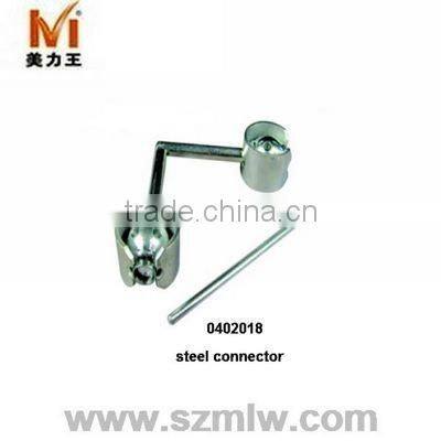 Zinc-plated 3 in 1 steel tube furniture connector