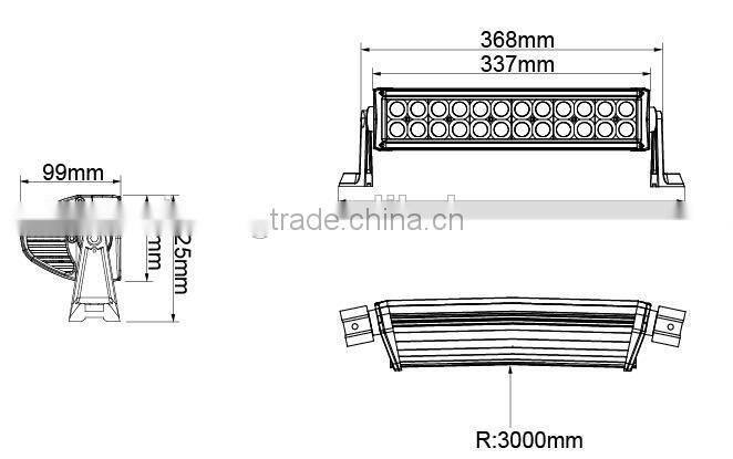 24pcs*3w led light bar, 13inch Curved 72w led light bar, 6000k led light bar off road driving