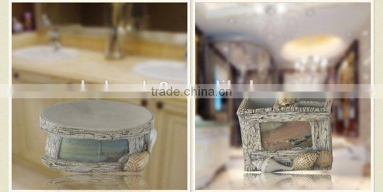 Sea series Resin Bathrooom Sets 5pcs bathroom accessory set