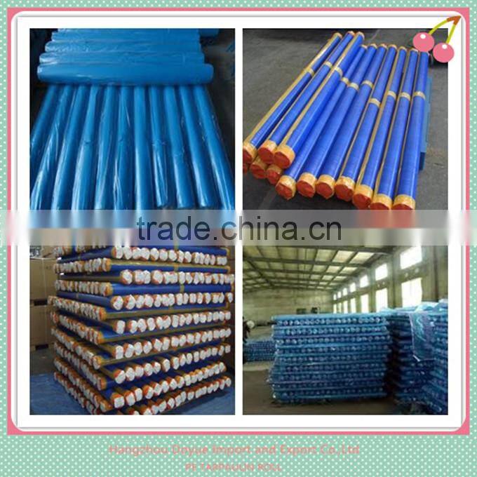Strong and hard paper core blue pe tarpaulin roll fireproof poly tarp
