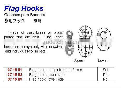Flag Hook Brass
