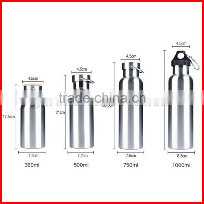 Wholesale and custom 100% 18/8 food grade pure stainless steel 304 double layers extreme movement outdoor travel vacuum flask