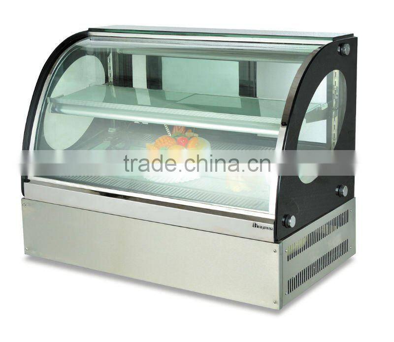 jieguan luxury free standing double arc cake Display Cooler /Cake Display Refrigerator CW-1200