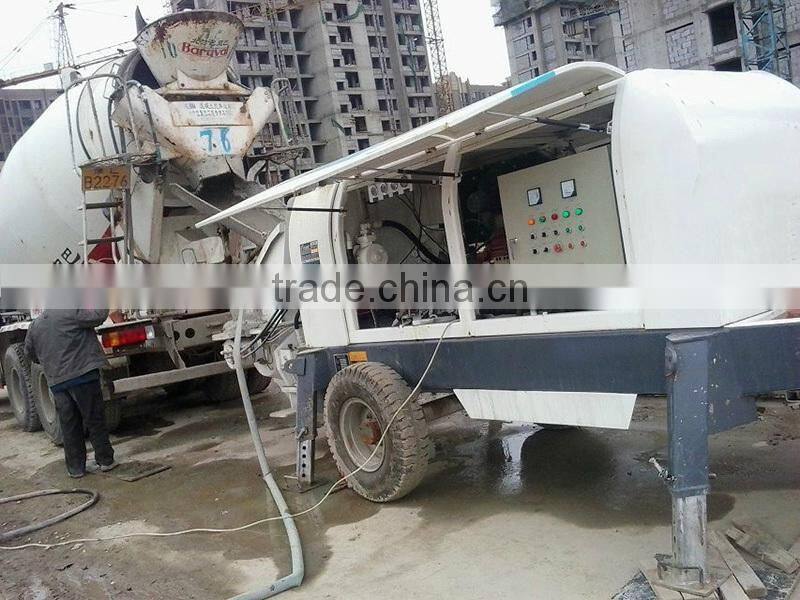HBT20-10D small trailer moved concrete pumps with diesel engine