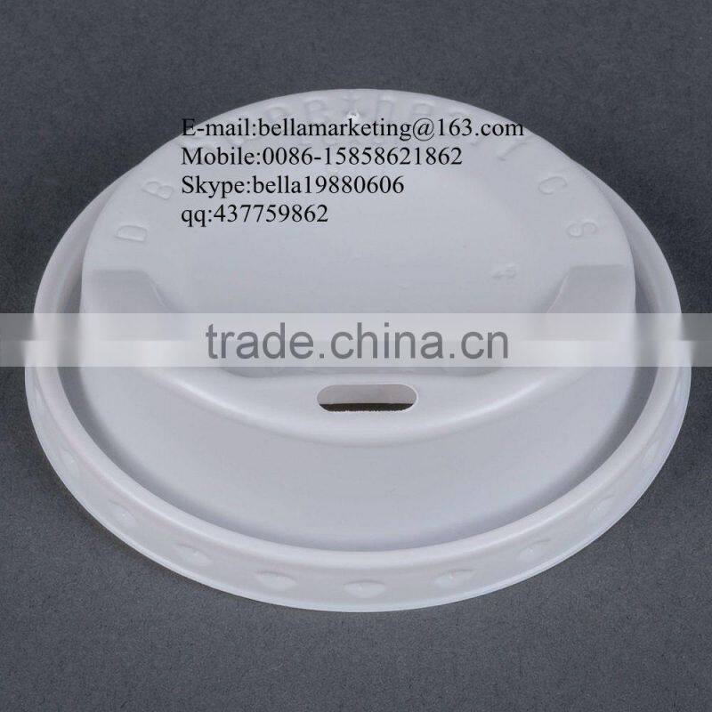 White Dome Sip-Thru Hot Beverage Cup Lid, Disposable Plastic Coffee Cup lids
