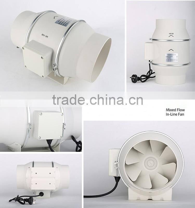 6 inch 2 Speed Control Mixed Flow In line Duct Fan