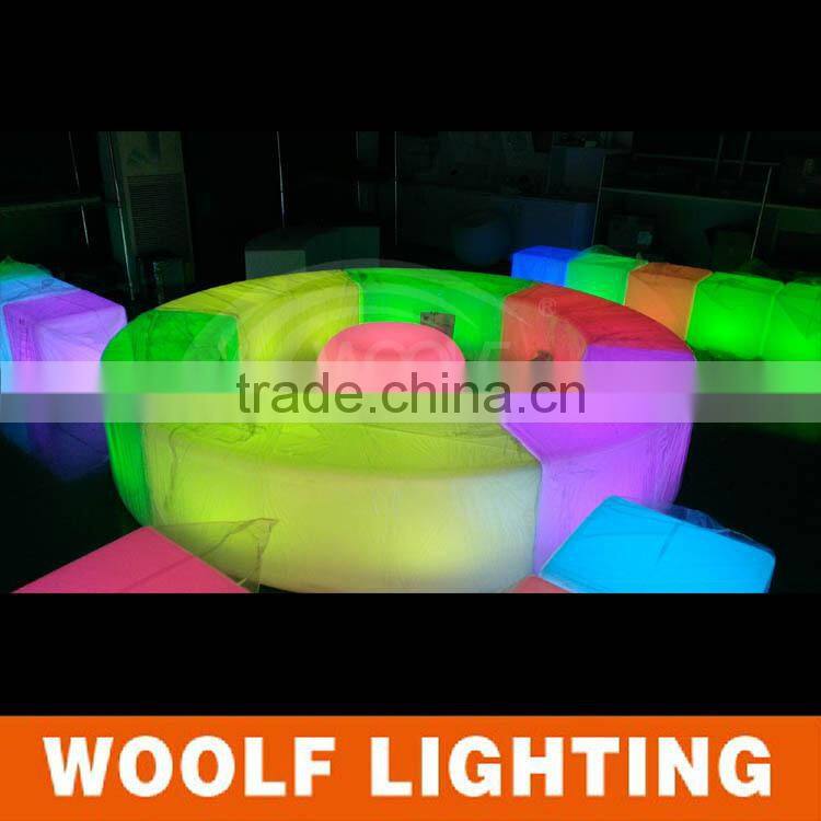 Color changing rechargeable KTV led furniture LED curve chair