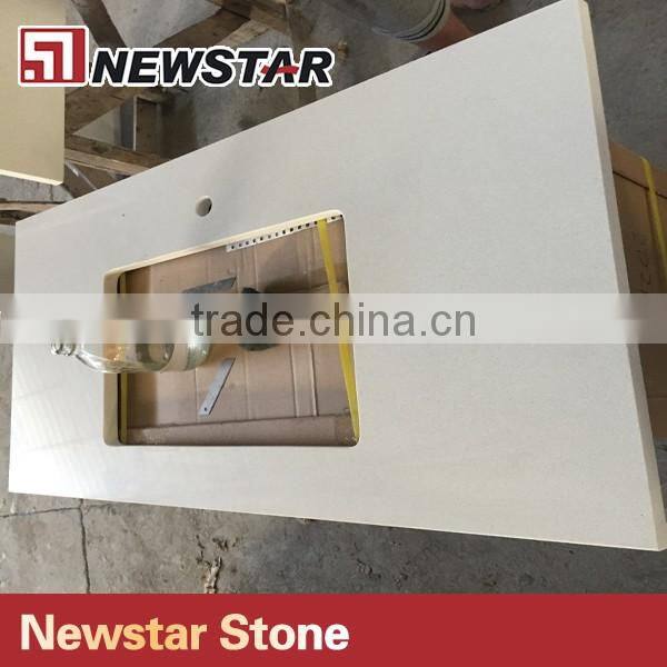 Newstar American hote project pure white quartz vanity top
