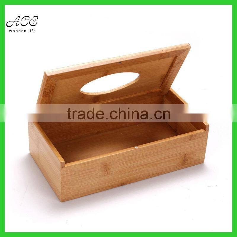 Custom bamboo tissue box Home decorative bamboo tissue box