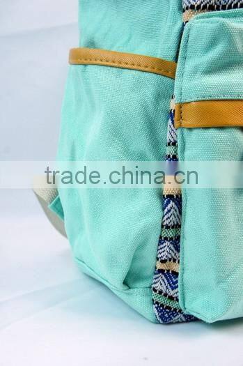 Store More Fashion Design Casual Canvas Blue Rucksack Bookbag