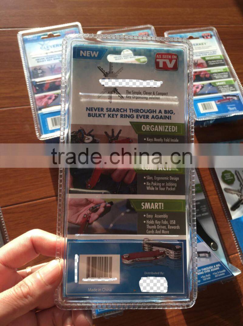 New design metal clever key chain smart key holder compact key holder