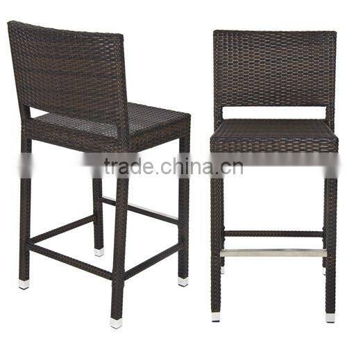 Outdoor Wicker Barstool All Weather Brown Patio Furniture New Bar Stools