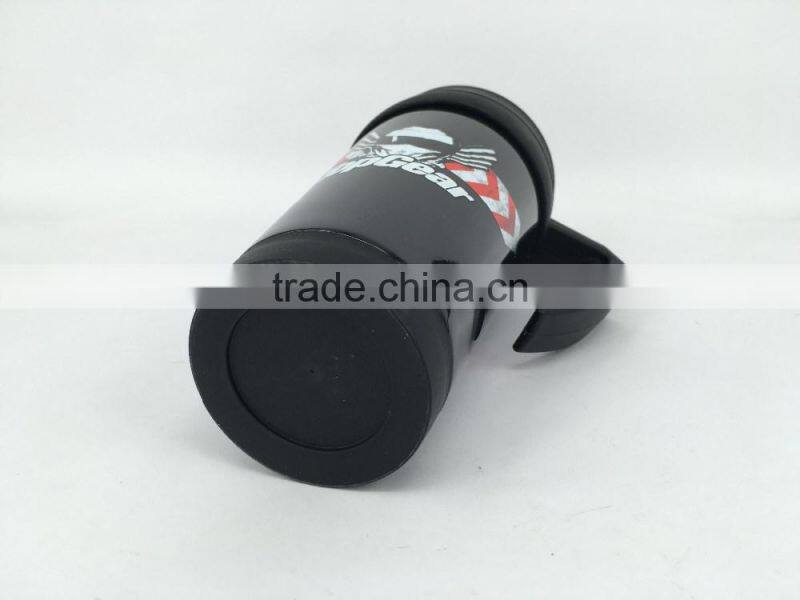 BPA free 450ml double wall plastic mug with paper insert/advertising mug with handle