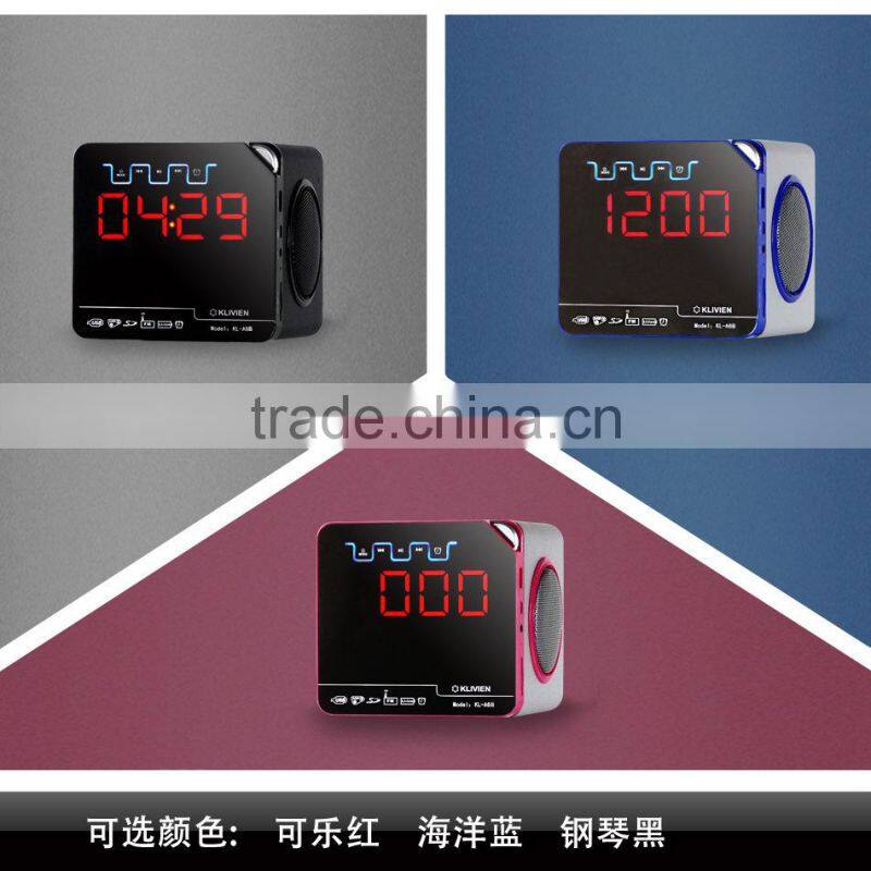Bluetooth speaker with USB/SD +Alarm clock + FM radio speaker