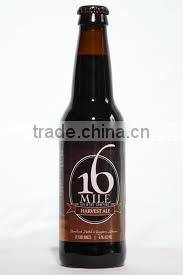 Clear/Amber color 750ml Beer Glass Bottle