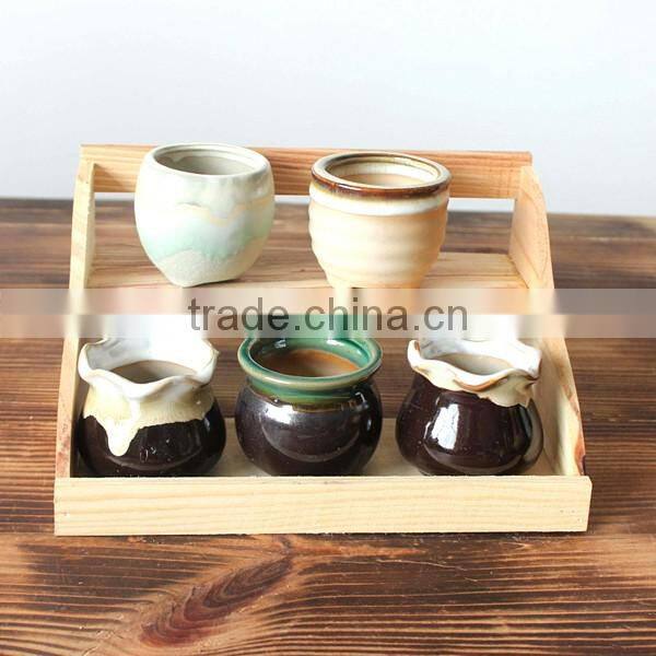 Balcony Multi-Storey Pine Wood Mini Flower Racks, Solid Wood Plant Shelf Convenient To Use