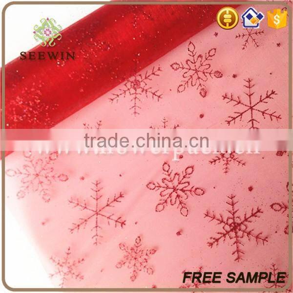 customized glittering nylon organza rolls