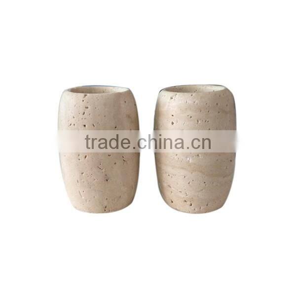 Unique factory design water proof marble container home with lids for wedding candle