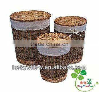 Homes Hand-Woven Willow dirty clothes basket